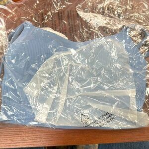 NWT Lululemon Like a Cloud Ribbed Longline Bra Light Support B/C in Blue Willow